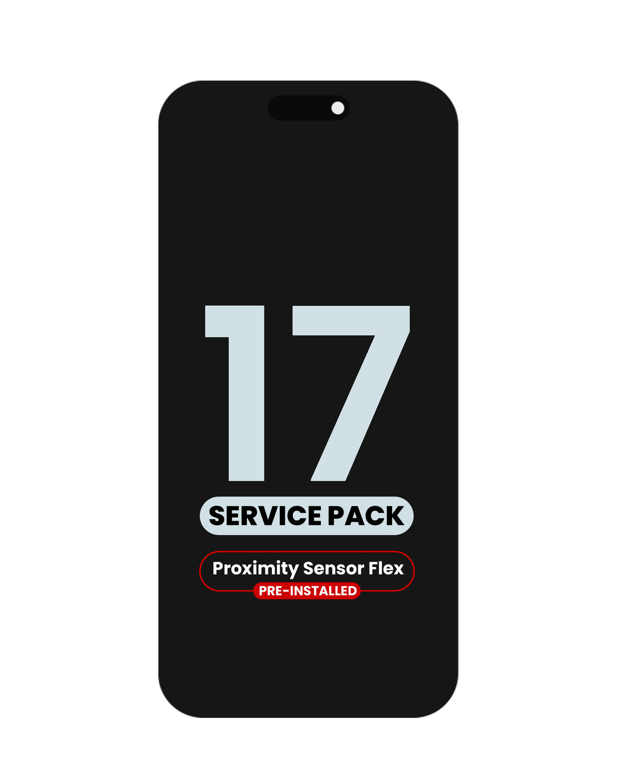 OLED Assembly with Proximity Sensor Flex Pre-Installed for iPhone 17 (Service Pack)