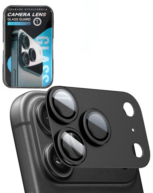 Metal Matte Armor with HD Tempered Glass for iPhone 17 Pro (BLACK)