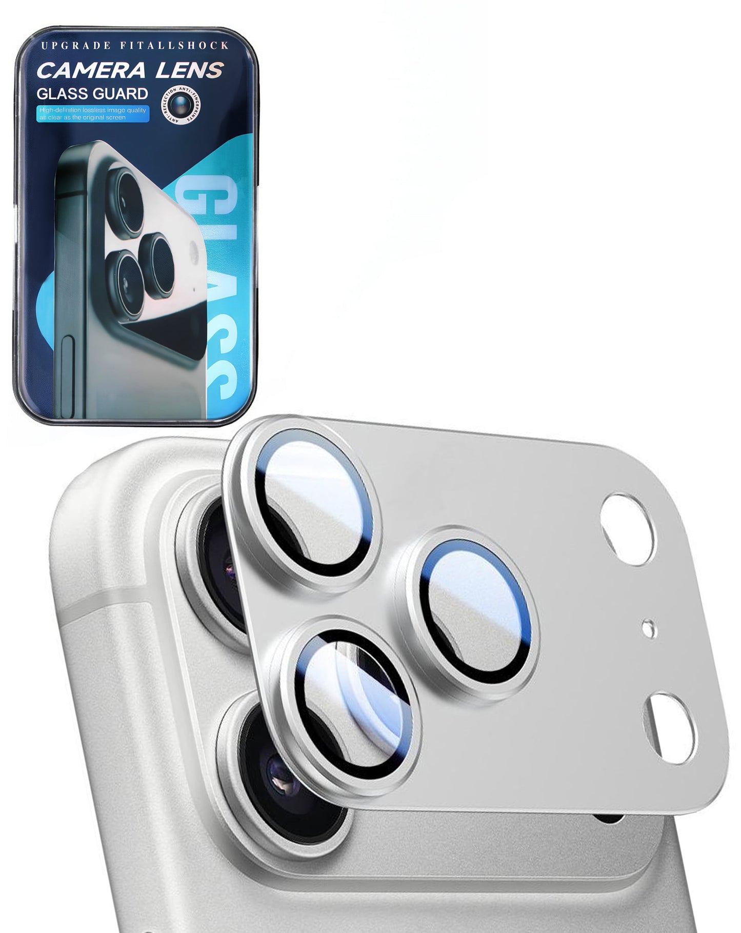 Metal Matte Armor with HD Tempered Glass for iPhone 17 Pro Max (SILVER)