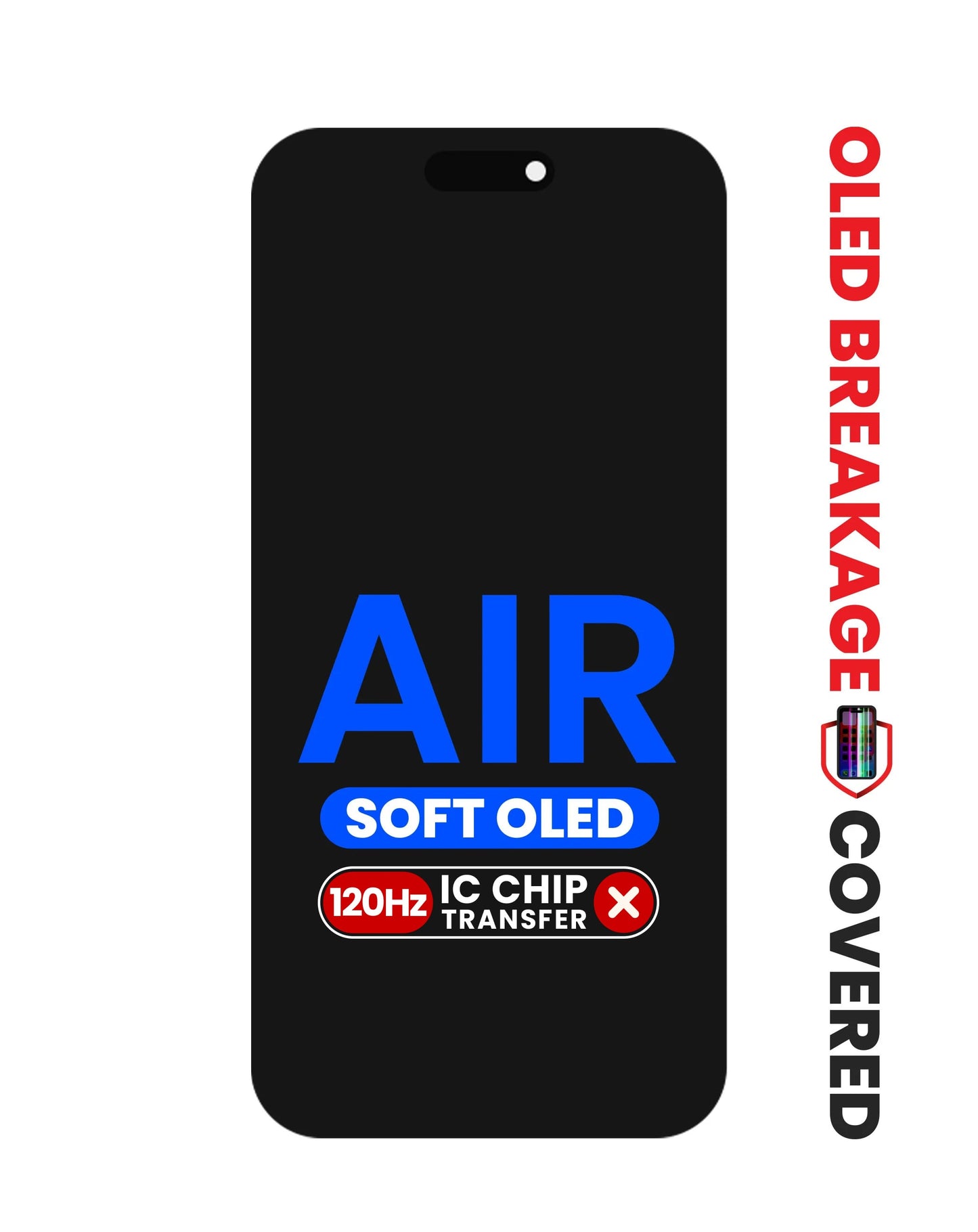 OLED Assembly for iPhone Air (Aftermarket Soft / QV8 / 120HZ) (Exclusive OLED Breakage Warranty)