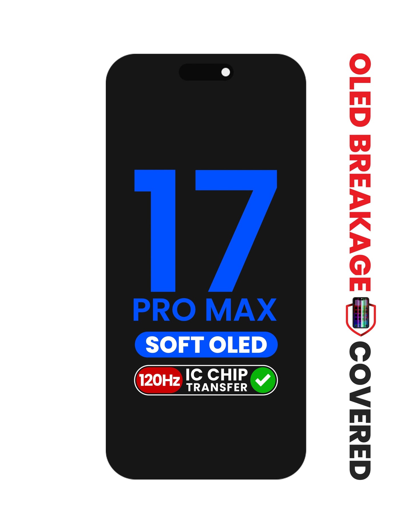 OLED Assembly for iPhone 17 Pro Max (Aftermarket Soft / QV8 / 120HZ) (IC Transfer Eligible) (Exclusive OLED Breakage Warranty)
