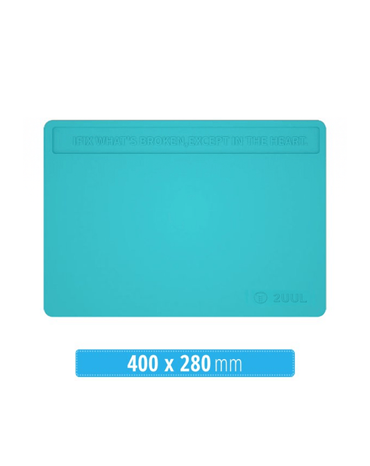 2UUL ST82 Heat Resisting Silicone Pad with Anti Dust Coating 400*280mm - BLUE (Only Ground Shipping)