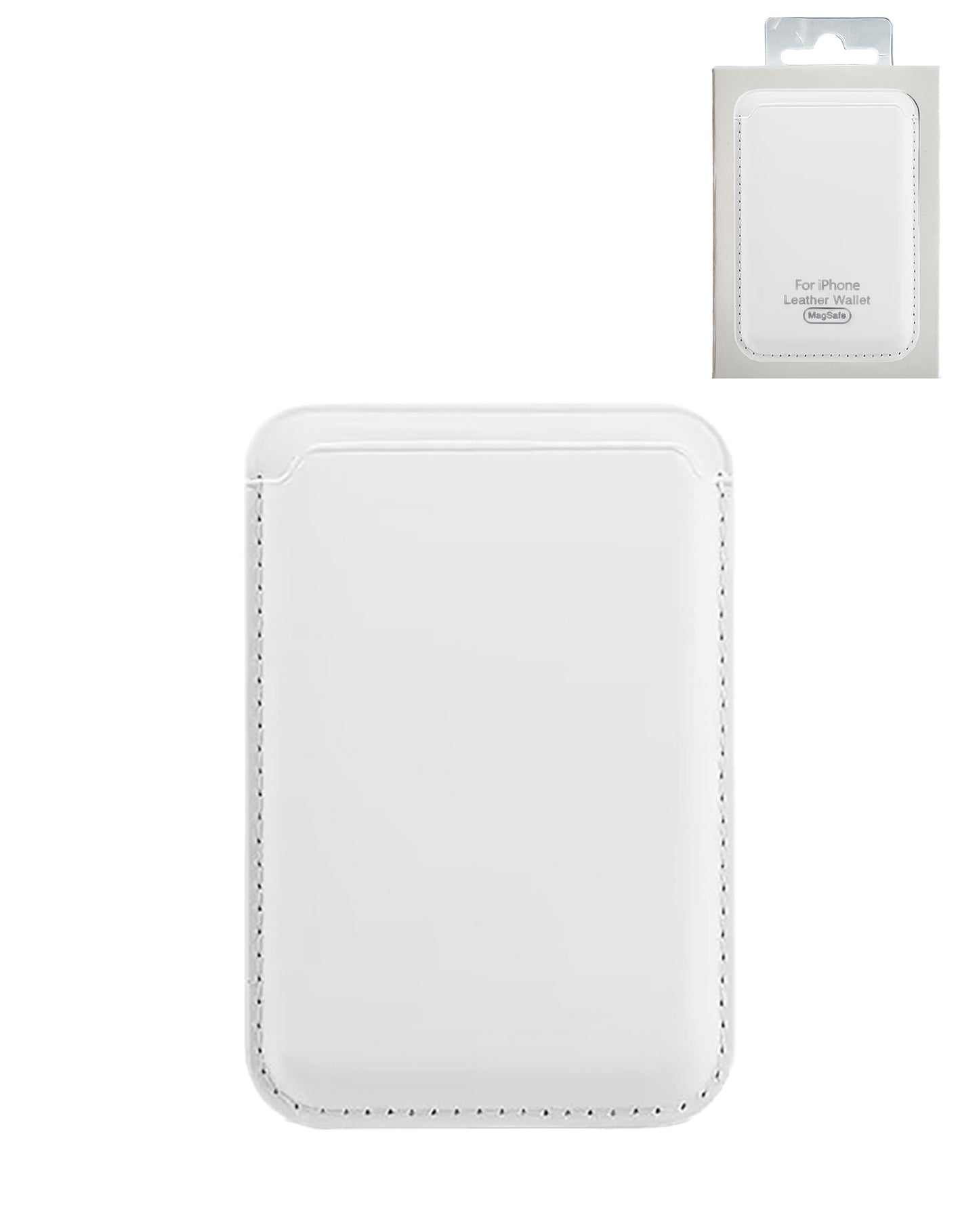 Leather Magnetic Card Wallet Holder - WHITE (Only Ground Shipping)