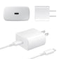 Super Fast USB Type C Wall Adapter /w USB Type C to Type C Charging Cable (45W) (WHITE)