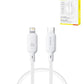 BASEUS Silky Series Fast Charging Cable USB C-L (MOON WHITE) (6ft) (20W) (Only Ground Shipping)