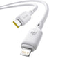 BASEUS Silky Series Fast Charging Cable USB C-L (MOON WHITE) (6ft) (20W) (Only Ground Shipping)