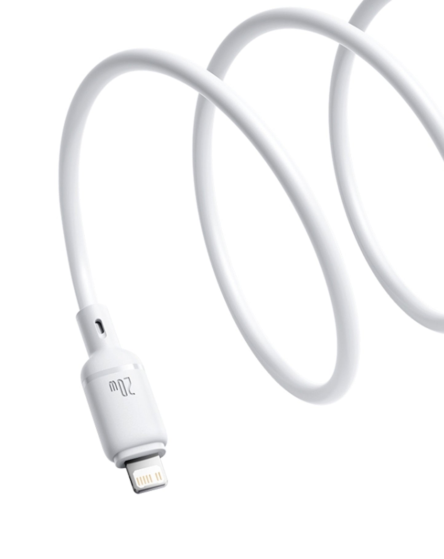 BASEUS Silky Series Fast Charging Cable USB C-L (MOON WHITE) (6ft) (20W) (Only Ground Shipping)