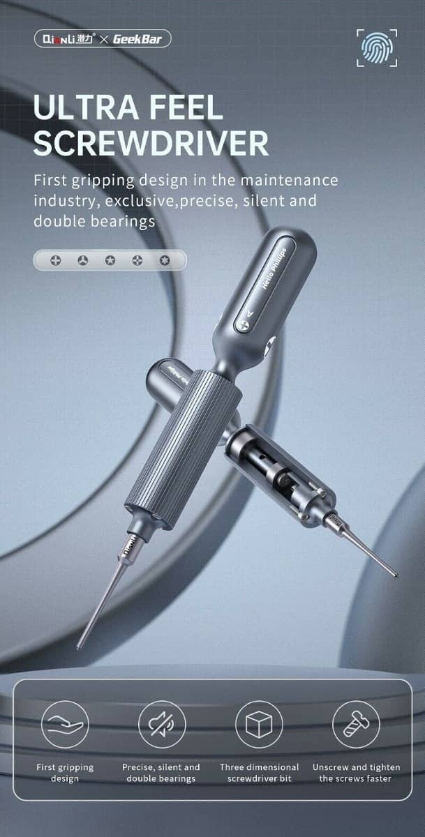 QianLi 3D Ultra Feel iThor Screwdriver Set (1.2mm/0.6mm/0.8mm/2.5mm/T2) (Not Returnable)