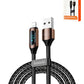 Toocki USB A-L Non-MFI Fast Charging Data Cable w/ Display (BROWN) (12W) (6ft)