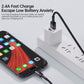 Toocki USB A-L Non-MFI Braided Fast Charging Data Cable (BLACK) (3ft) (12W) (Only Ground Shipping)