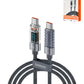 Toocki USB C-C Super Fast Charging Data Cable w/ Display (GRAY) (100W) (6ft)