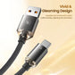 Toocki USB A-C Crystal Fast Braided Charging Data Cable (BLACK) (66W) (6ft)