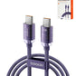 Toocki USB C-C Crystal Fast Braided Charging Data Cable (PURPLE) (100W) (6ft)