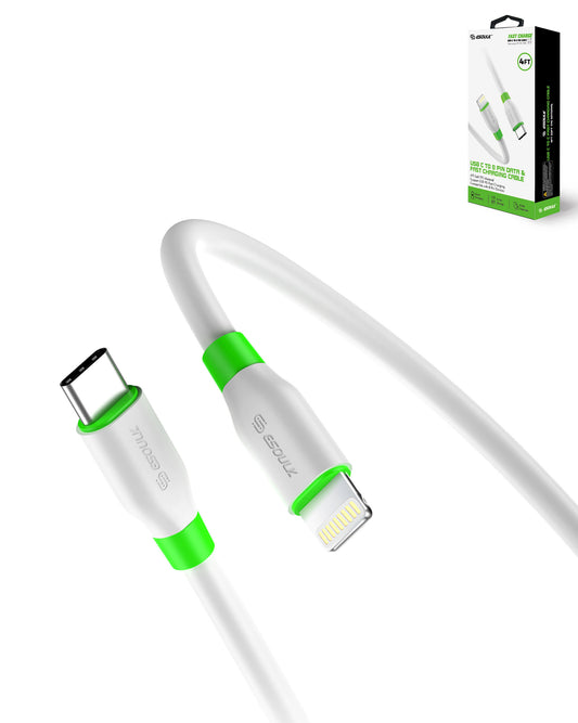 Esoulk EC33P Type C to Lightning Charging Cable (White) (4ft)