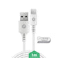 PowerPeak ECONOMY USB A-L Cable NON MFI (WHITE) (3ft) (12W) (Only Ground Shipping)
