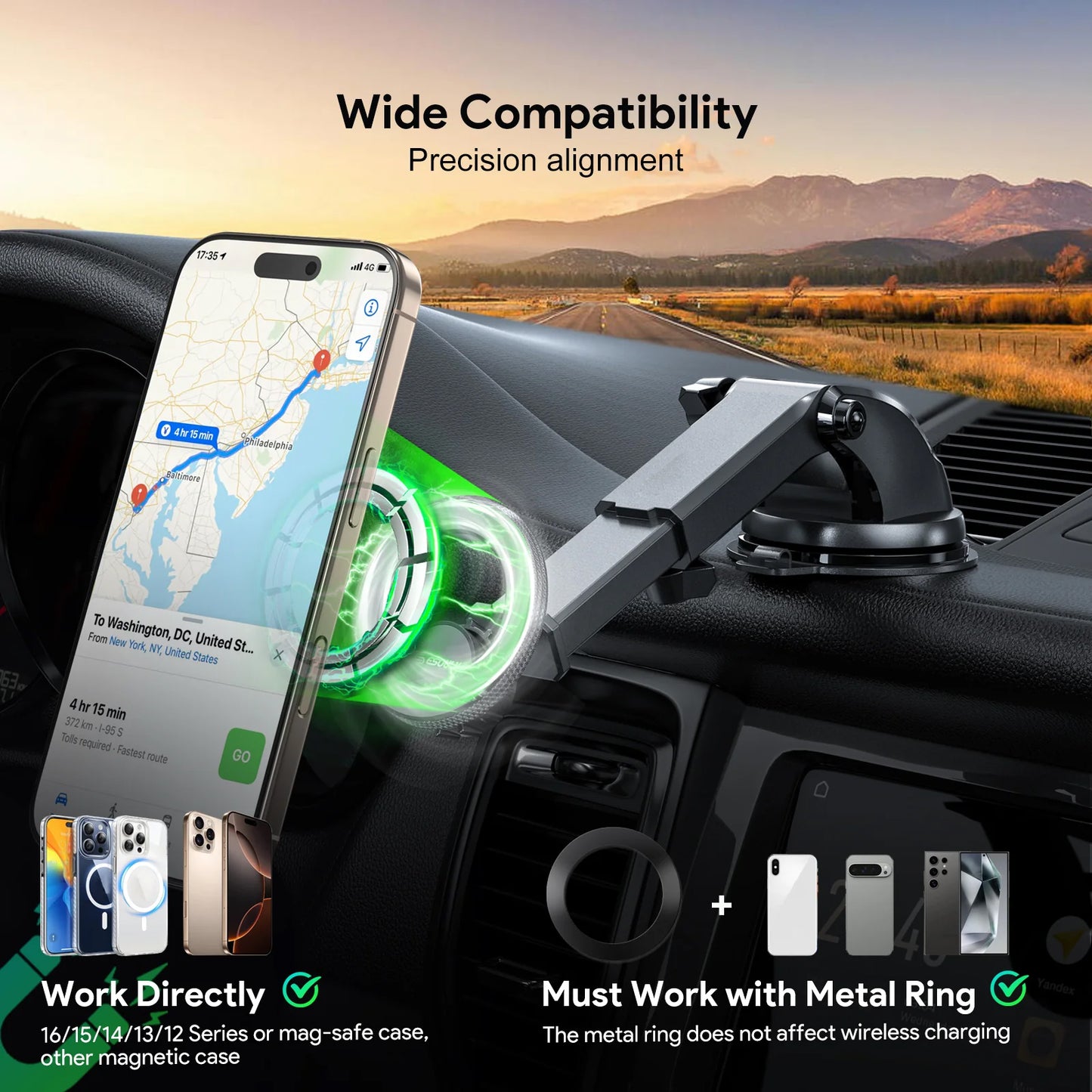 Esoulk 3009 Car Dashboard Magnetic Bracket Mount (BLACK) (Only Ground Shipping)