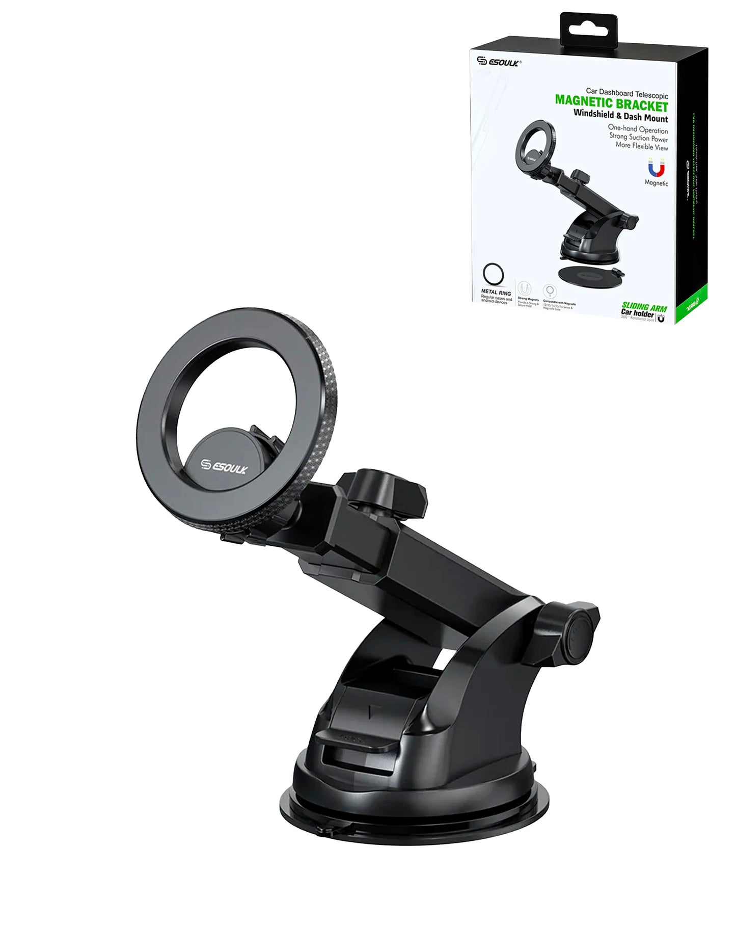 Esoulk 3009 Car Dashboard Magnetic Bracket Mount (BLACK) (Only Ground Shipping)