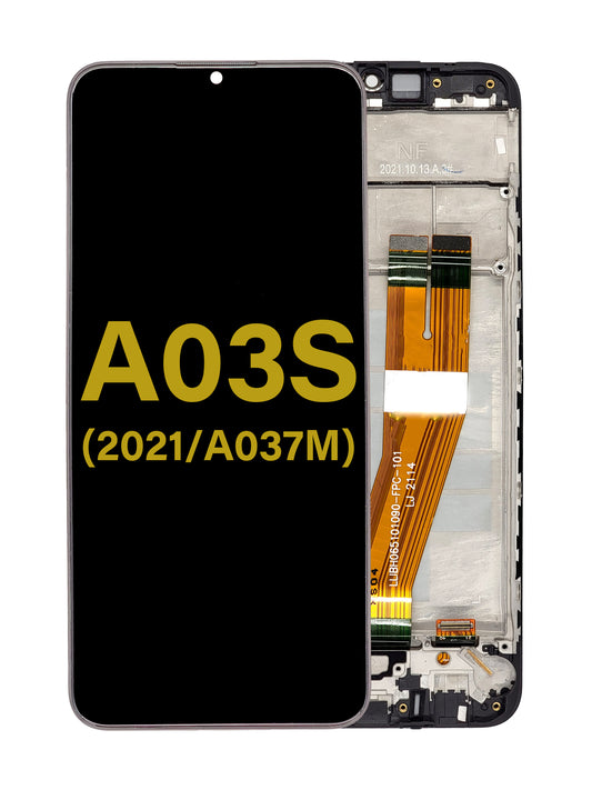 SGA A03s 2021 (A037M) Type C (Single Sim) Screen Assembly (With The Frame) (Refurbished) (Black)