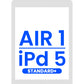 Standard+ iPad 5 (2017) / Air 1 Digitizer Assembly (WHITE) (Air 1 Home Button Pre-Installed)