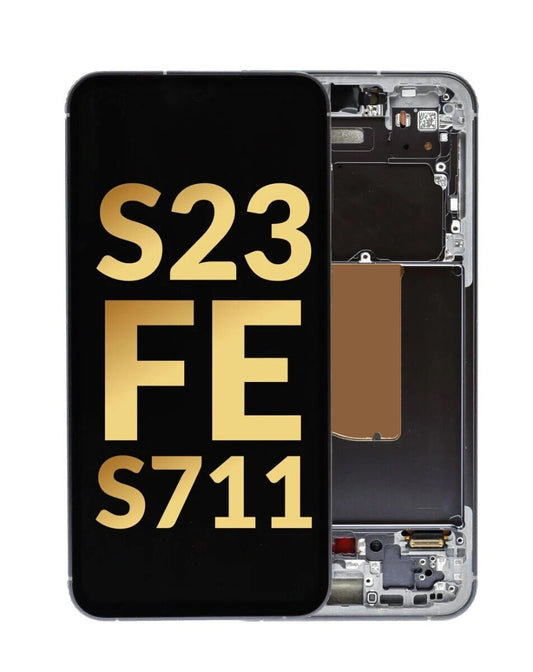 OLED Assembly with Frame for Galaxy S23 FE 5G (S711) (CREAM) (Service Pack)