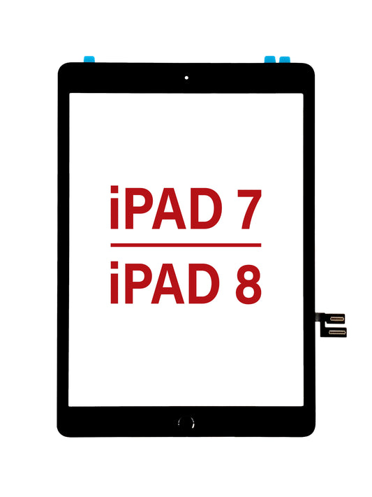 iPad 7 / iPad 8 Digitizer (Home Button Pre-Installed) (Aftermarket Plus) (Black)