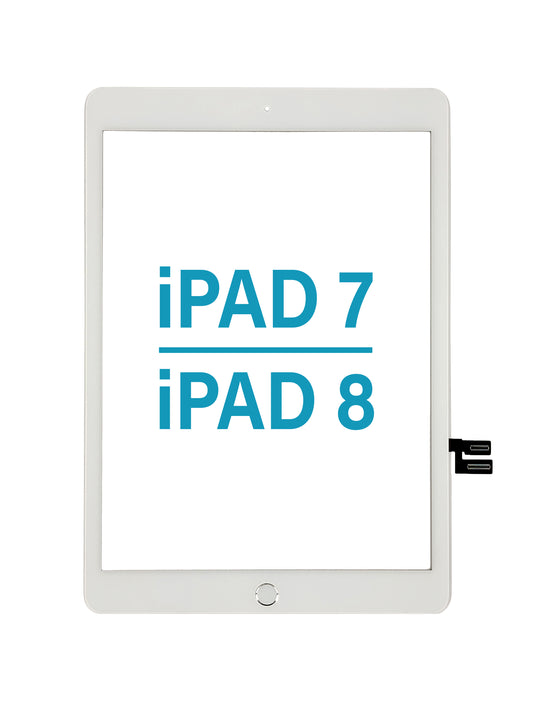 iPad 7 / iPad 8 Digitizer (Home Button Pre-Installed) (Aftermarket) (White)