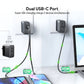 Esoulk PD Dual USB-C Wall Charger (45W) (Black)