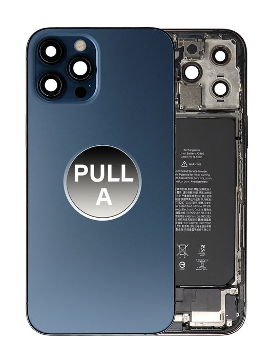 iPhone 12 Pro Max Housing with battery (Pull Grade A) (Blue)