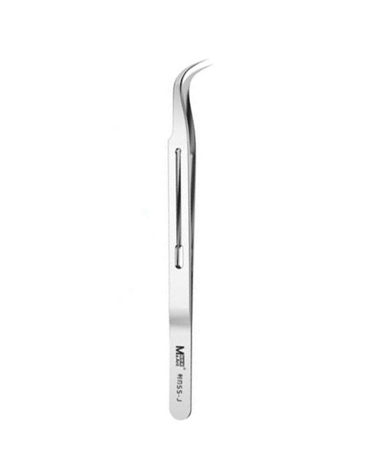 MaAnt SS-J Non-Magnetic Stainless Steel Precision Hand Polish Tweezers / Curved Head
