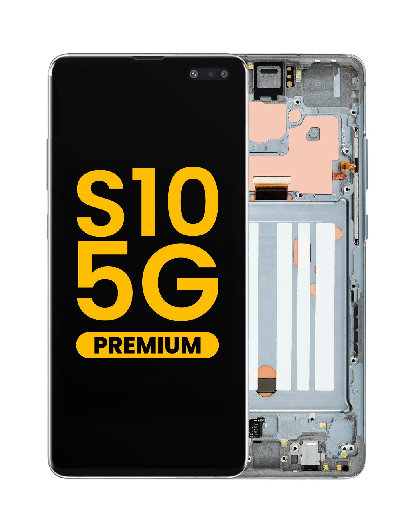 OLED Assembly with Frame for Galaxy S10 5G (G977) (MAJESTIC BLACK) (Premium)