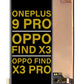 OPS 1+9 Pro / Find X3 / Find X3 Pro Screen Assembly (Without The Frame) (Refurbished) (Black)