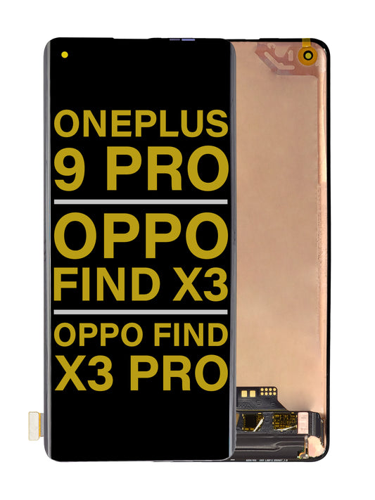 OPS 1+9 Pro / Find X3 / Find X3 Pro Screen Assembly (Without The Frame) (Refurbished) (Black)