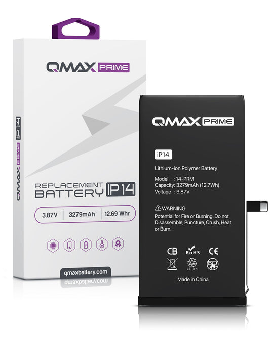 QMAX Prime iPhone 14 Replacement Battery (Spot Weld NOT Required) (3279 mAh)