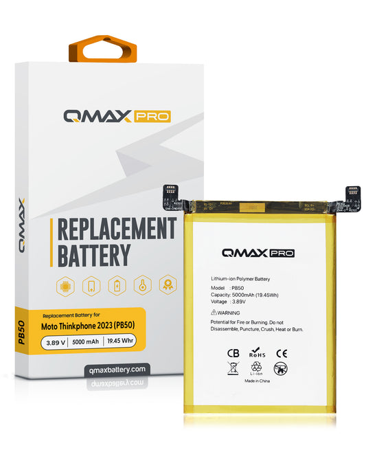 QMAX Pro Replacement Battery for Motorola Thinkphone (2023) (5000 mAh) (PB50) (Only Ground Shipping)