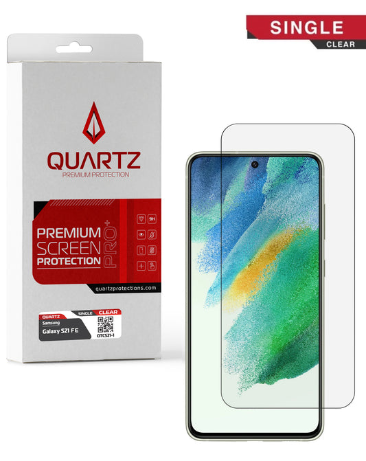 QUARTZ Clear Tempered Glass for Galaxy S21 FE (Single Pack)