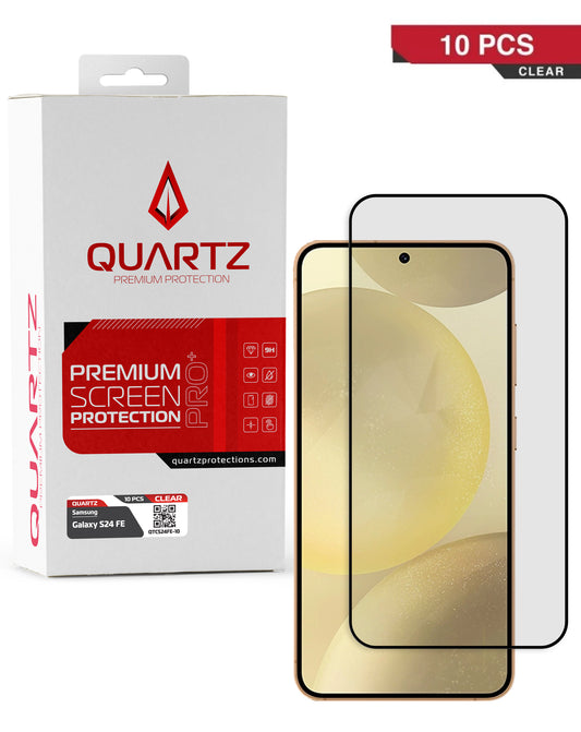 QUARTZ Clear Tempered Glass for Galaxy S24 FE (10 Pack)