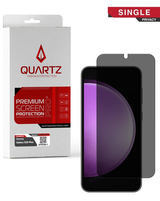 QUARTZ Privacy Tempered Glass for Galaxy S23 Plus (Single Pack)