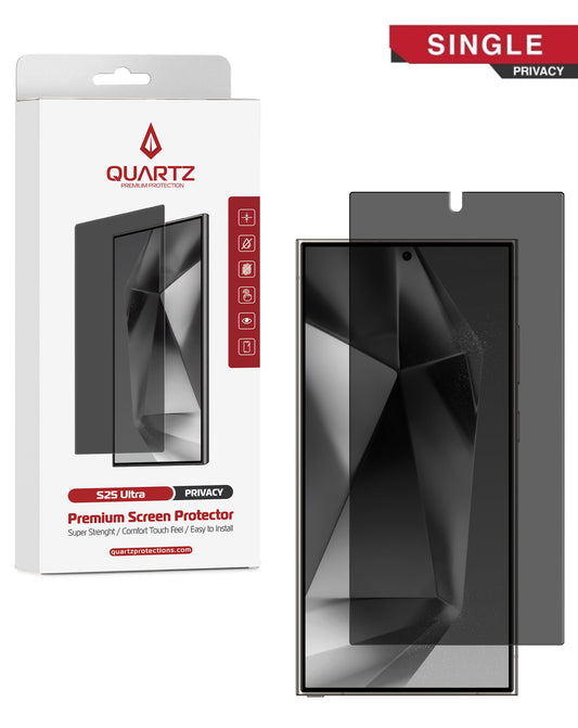 QUARTZ Privacy Tempered Glass for Galaxy S25 Ultra (Single Pack)