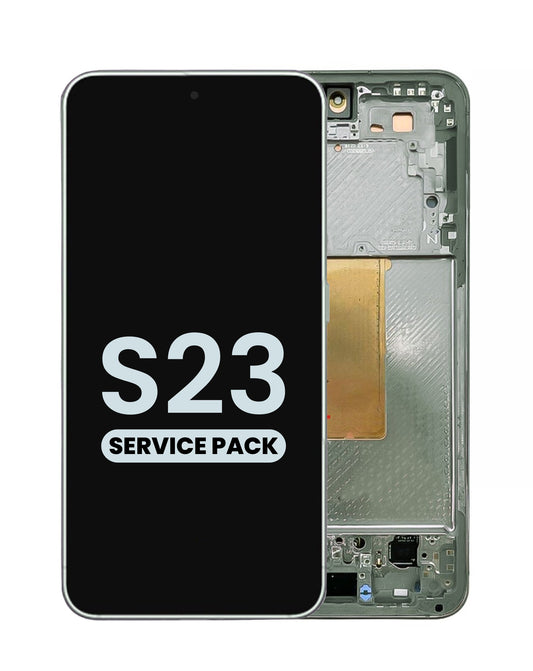 OLED Assembly with Frame for Galaxy S23 S911 (GREEN) (Service Pack)