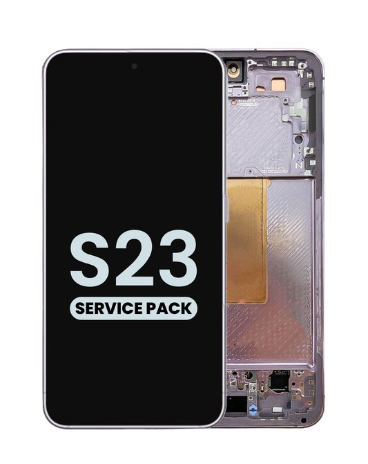 OLED Assembly with Frame for Galaxy S23 S911 (LAVENDER) (Service Pack)
