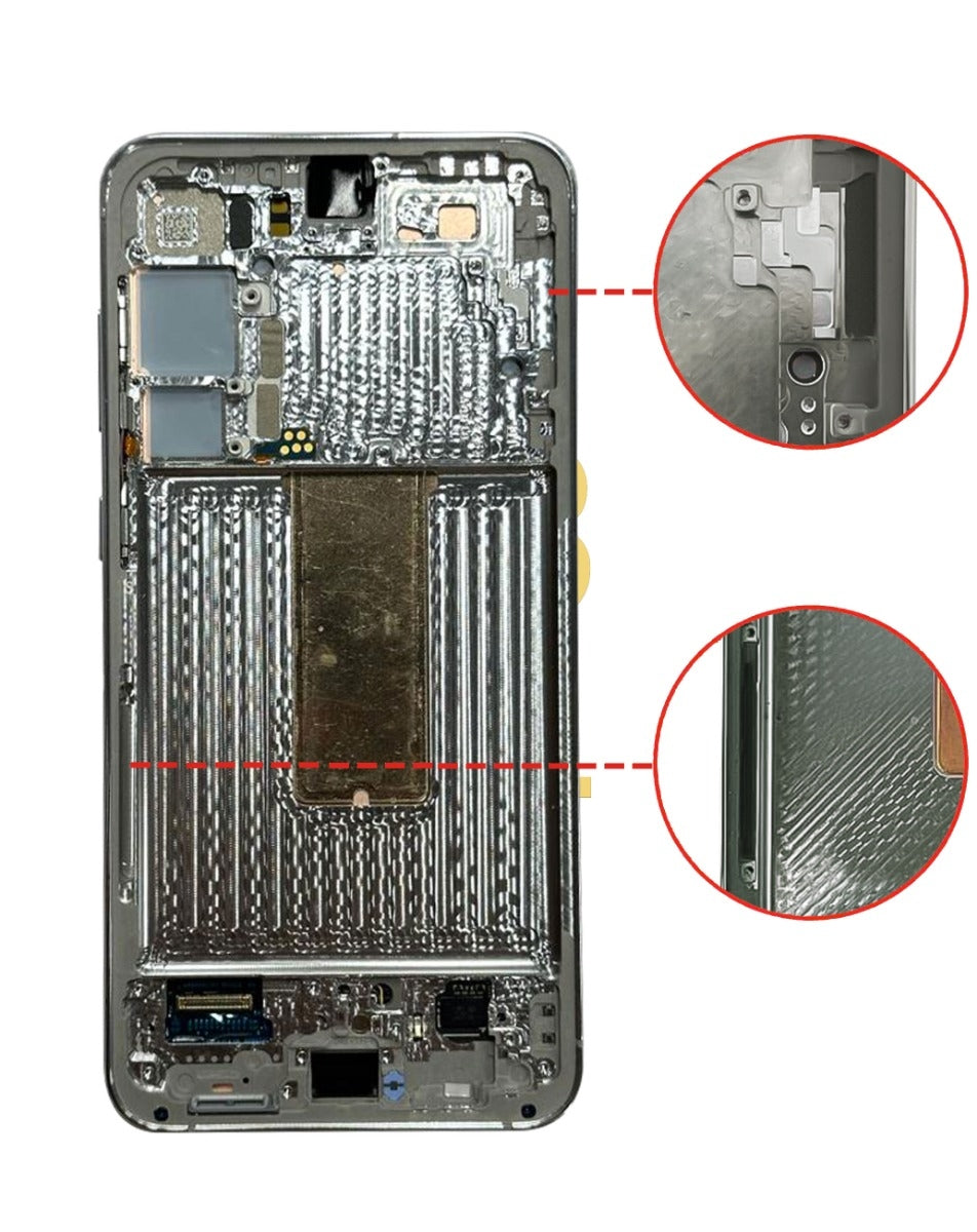 OLED Assembly with Frame for Galaxy S23 S911 (LIME) (Service Pack)