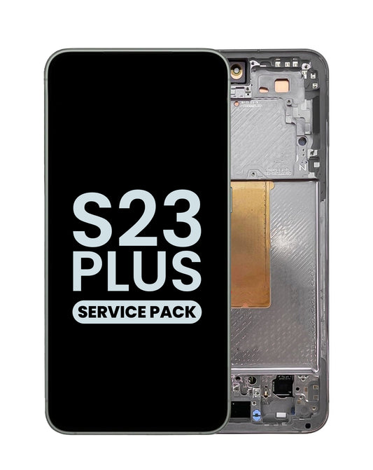 OLED Assembly with Frame for Galaxy S23 Plus S916 (PHANTOM BLACK) (Service Pack)