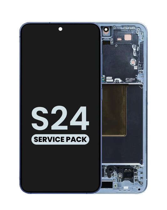 OLED Assembly with Frame for Galaxy S24 S921 (SAPPHIRE BLUE) (Service Pack)
