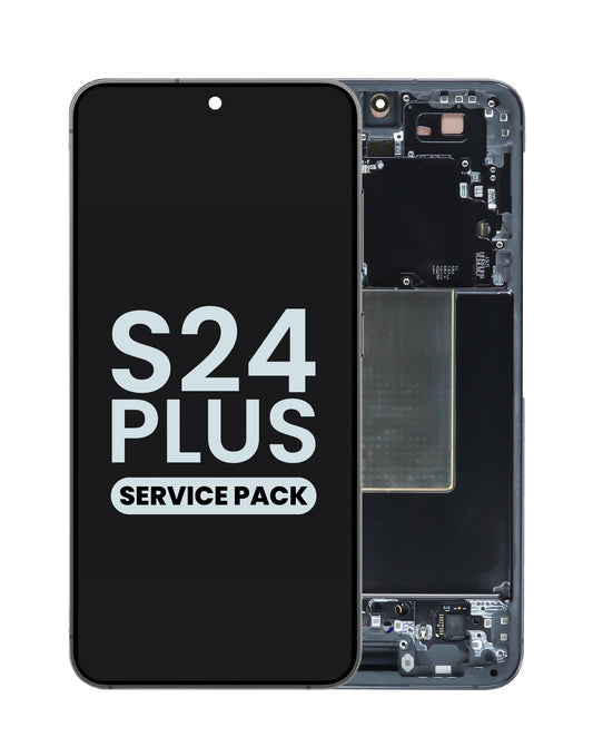OLED Assembly with Frame for Galaxy S24 Plus S926 (ONYX BLACK) (Service Pack)