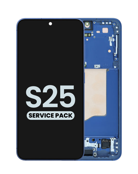 OLED Assembly with Frame for Galaxy S25 S931 (Navy /Dark Blue) (Service Pack)