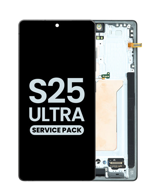 OLED Assembly with Frame for Galaxy S25 Ultra (S938) (Titanium Black) (Service Pack)