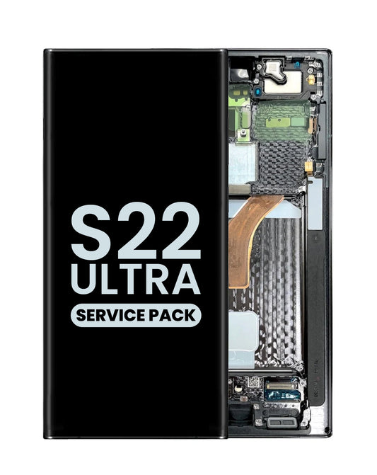 OLED Assembly with Frame for Galaxy S22 Ultra S908 (GRAPHITE) (Service Pack)