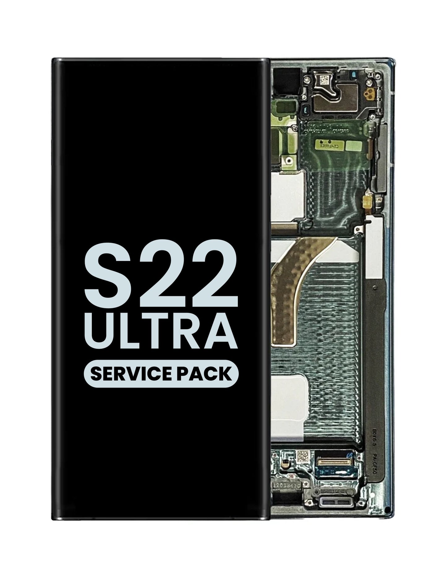 OLED Assembly with Frame for Galaxy S22 Ultra (S908) (GREEN) (Service Pack)