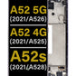 SGA A52 2021 5G (A526) / A52 2021 4G (A525) / A52s 2021 (A528) Screen Assembly (With The Frame) (Refurbished) (Awesome Violet)