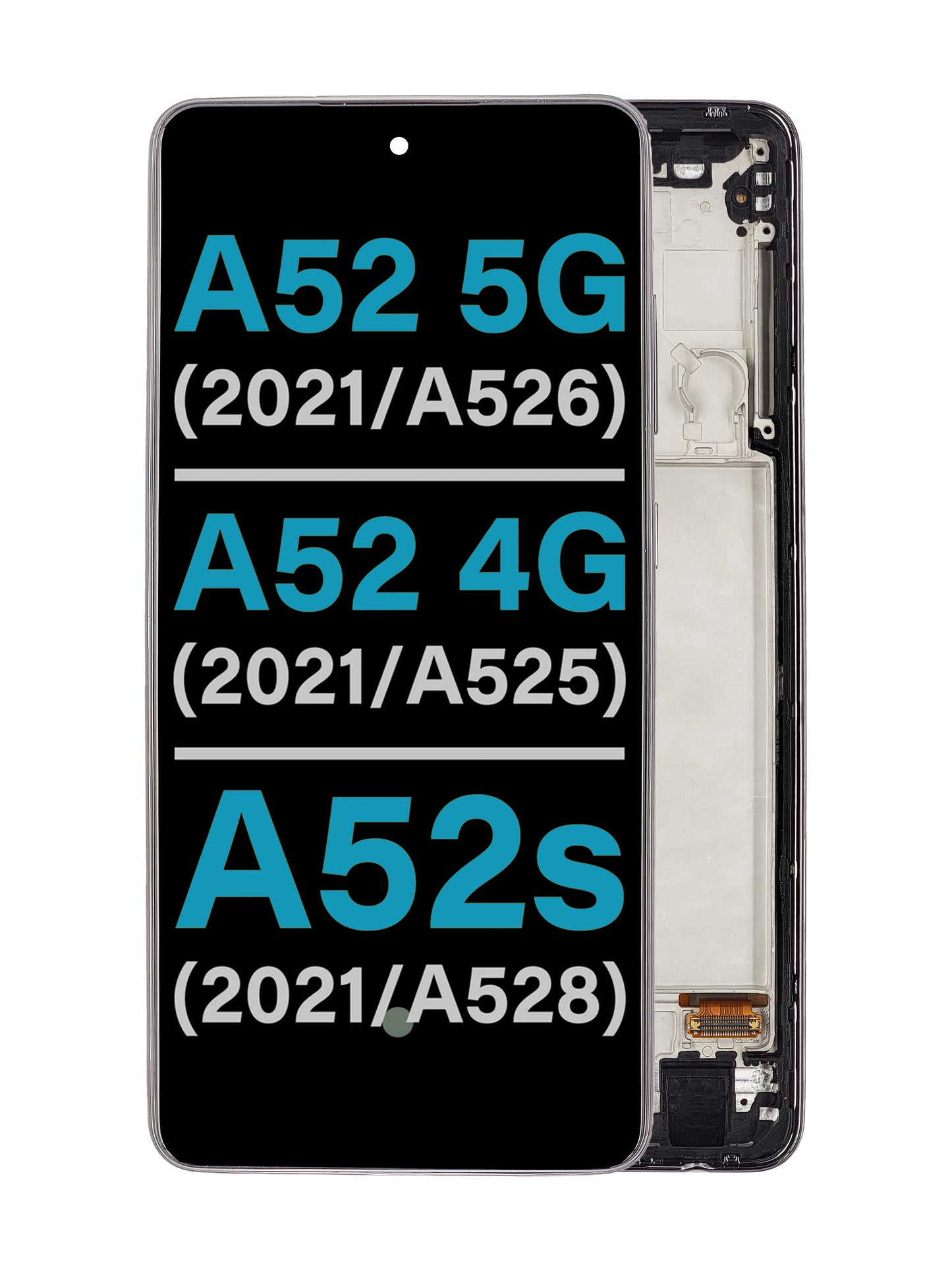 SGA A52 2021 4G (A525) / 5G (A526) / A52s 2021 (A528) Screen Assembly (With The Frame) (Incell) (Black)